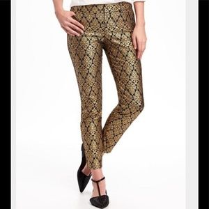 Old Navy Cropped Pants-Metallic Gold and Black